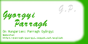 gyorgyi parragh business card