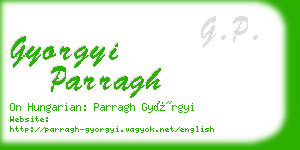 gyorgyi parragh business card